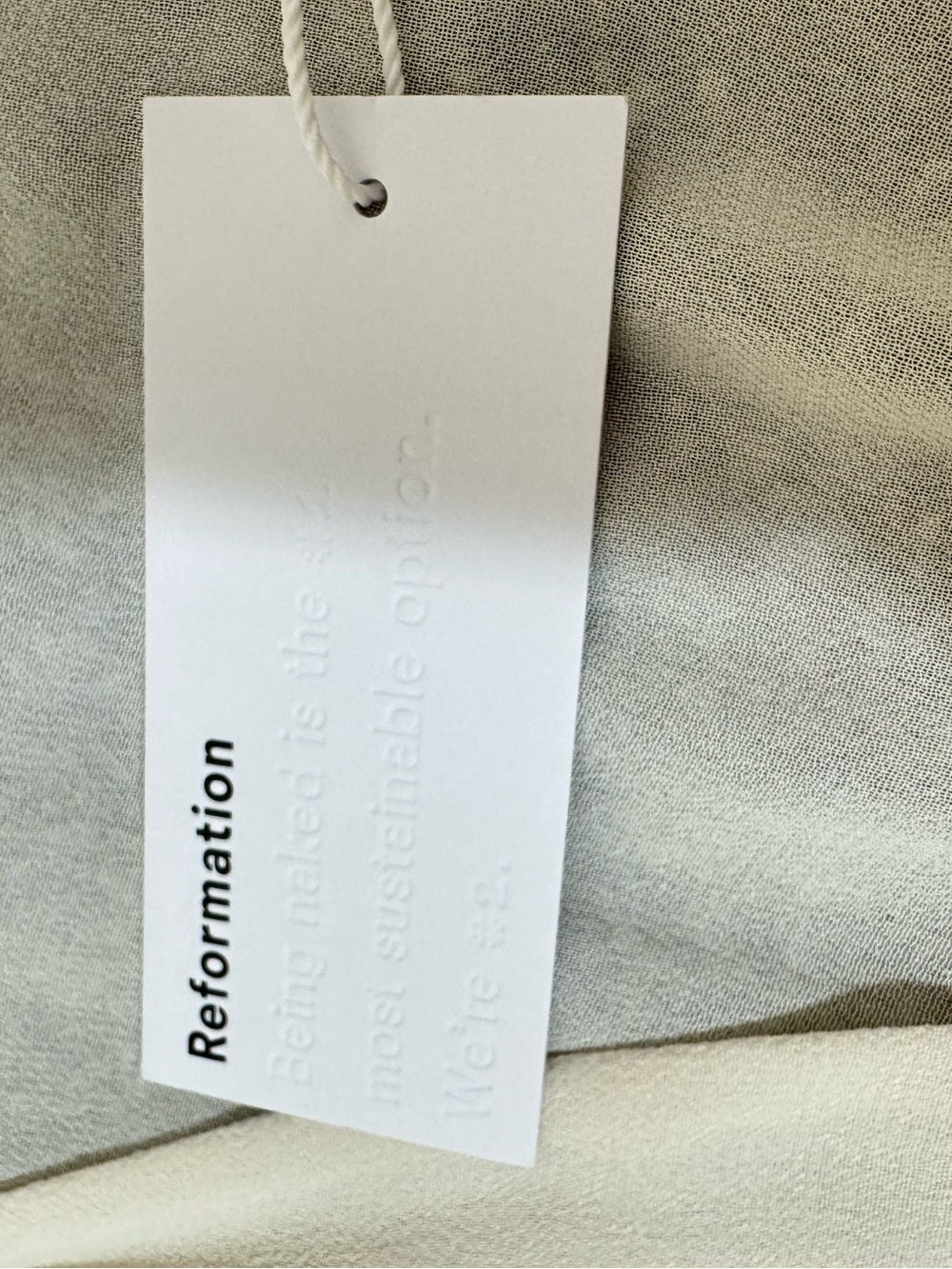 NWT Reformation Fia Midi Dress Smocked Waist Summery Cream White Size‎ 0 C - Picture 13 of 15